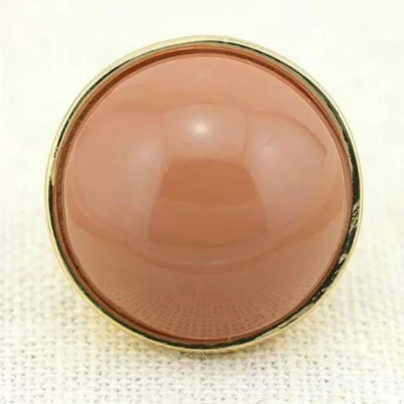 Chic Gold and Brown Stone Ring - Picture 2 of 3